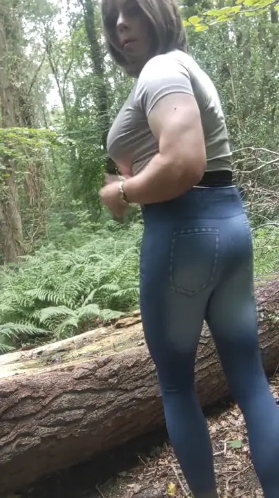 Watch Mature tranny shows precum in her knickers in the forest Shemale Porn Videos | TranSexBig.
