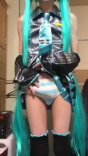 thin femboy with huge cock strokes