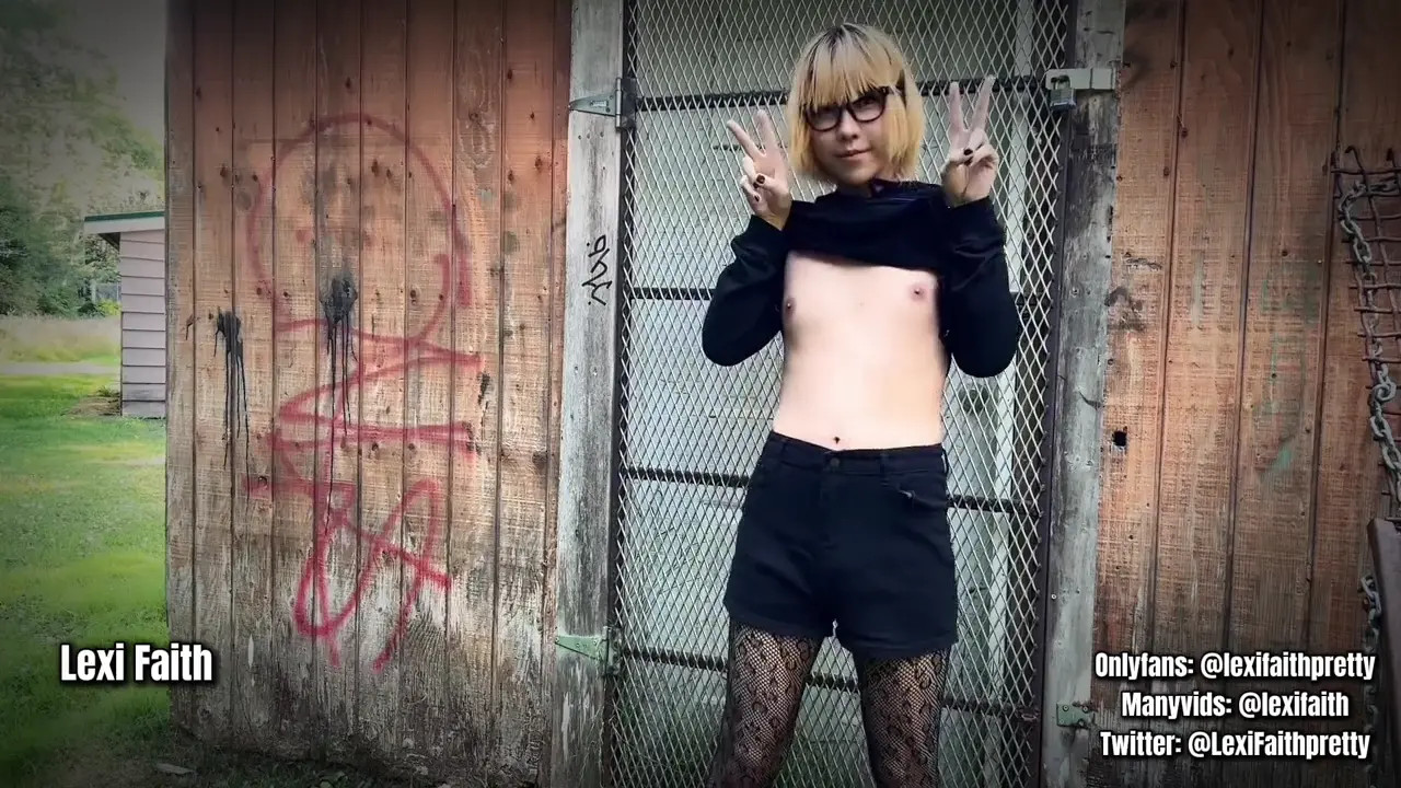 Watch Public outdoor dildo fuck and cumshot Shemale Porn Videos | TranSexBig.