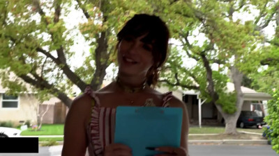 Hot girl in stocking gets fucked by home owner