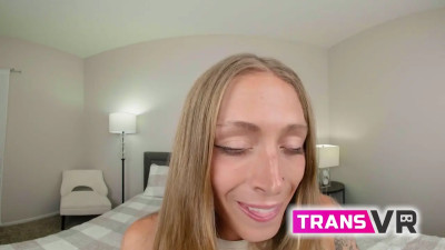 TRANSVR - Stunning anal fuck for blonde with pierced cock