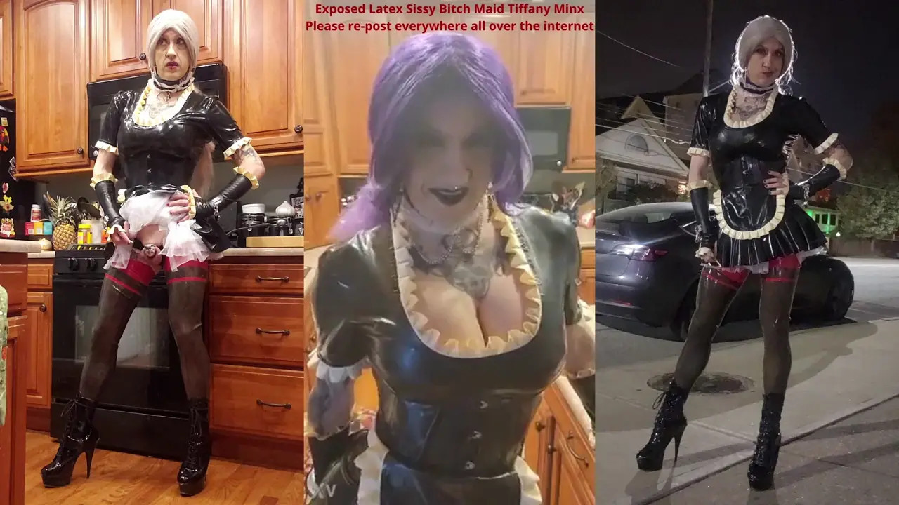 Watch Goth Princess Whore Tiffany Minx - Pathetic Latex Sissy Maid Begs for Attention Shemale Porn Videos | TranSexBig.
