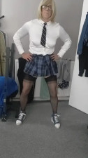 Crossdresser Holly's got a hard cock