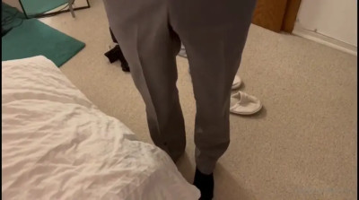 TSXXL aka tsxxl OnlyFans - He is locked and dressed under his suit I dont let him cum for a