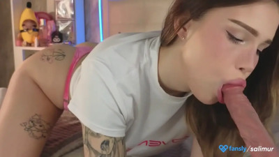 TS beauty Salimur jerks & cums 💦