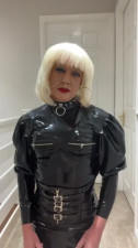 Slut vaping in latex