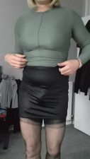 Crossdresser skirt bulge