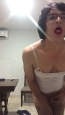 Cute Shemale Cumming