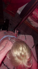 Shemale Denise Vail fucks dildo machine