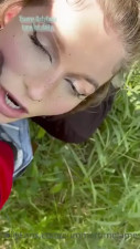 Blowjob outdoors