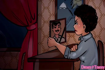 French maid crossdresser creampie