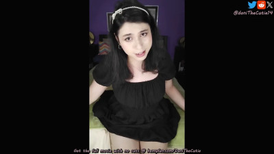 gorgeous tgirl DaniTheCutie squirts, dances and shreds her breasts for you