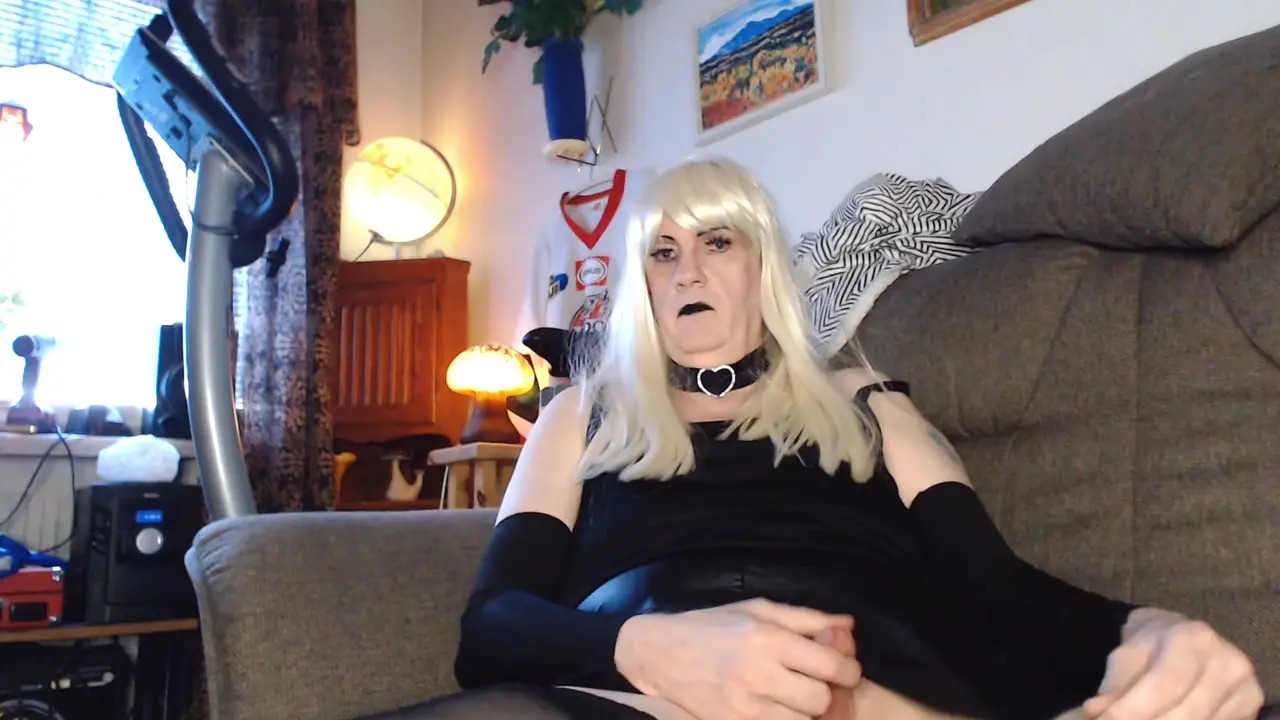 Watch Blonde in black Shemale Porn Videos | TranSexBig.
