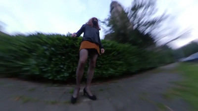 Undoing my brown skirt before the church