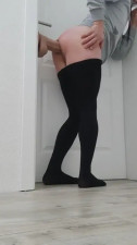 Sissy playing with dildo