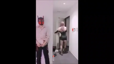 Asian tranny waits her partner to leave to get fucked