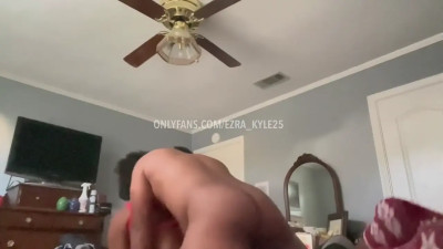 Black Femboy Ezra_Kyle25 gets fucked by black muscle hunk