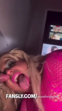 Sissy gets Messy Facial At the Gloryhole!