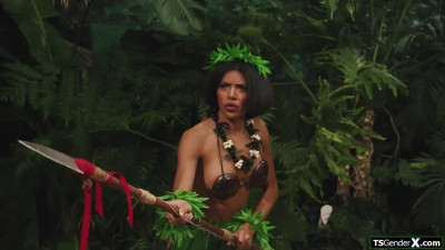 I stumbled upon busty latina trans warrior babe Lola Morena