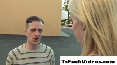 Trans slut gets her ass stuffed