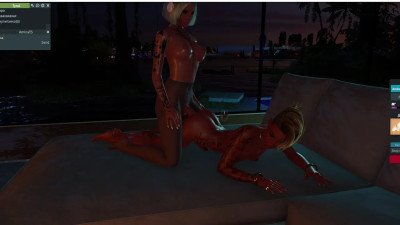 Slave tgirls have sex at lake