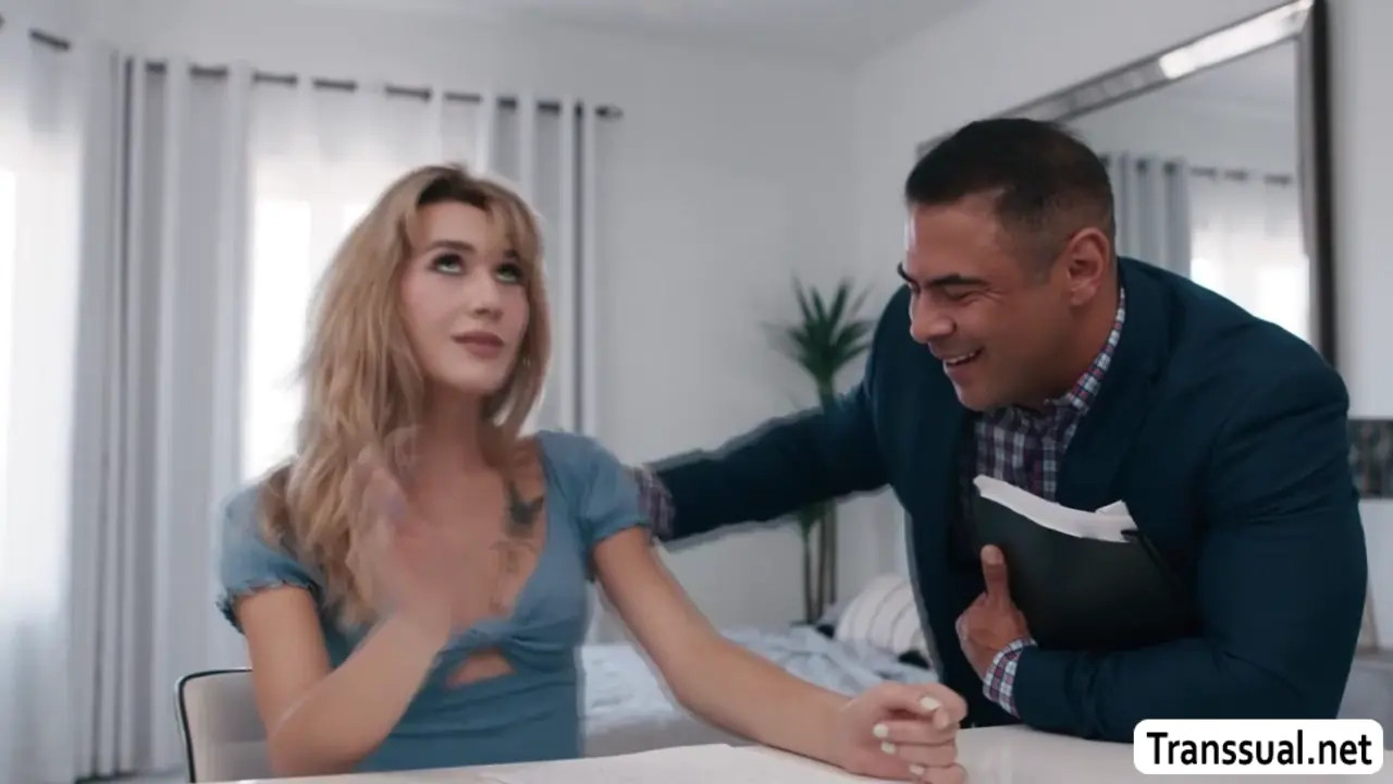 Watch Stress shemale gets analed by boss to feel relieve Shemale Porn Videos | TranSexBig.