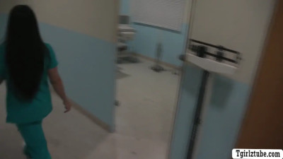 Shemale nurse gets ass banged by horny patient