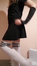 Cute trap in white stockins