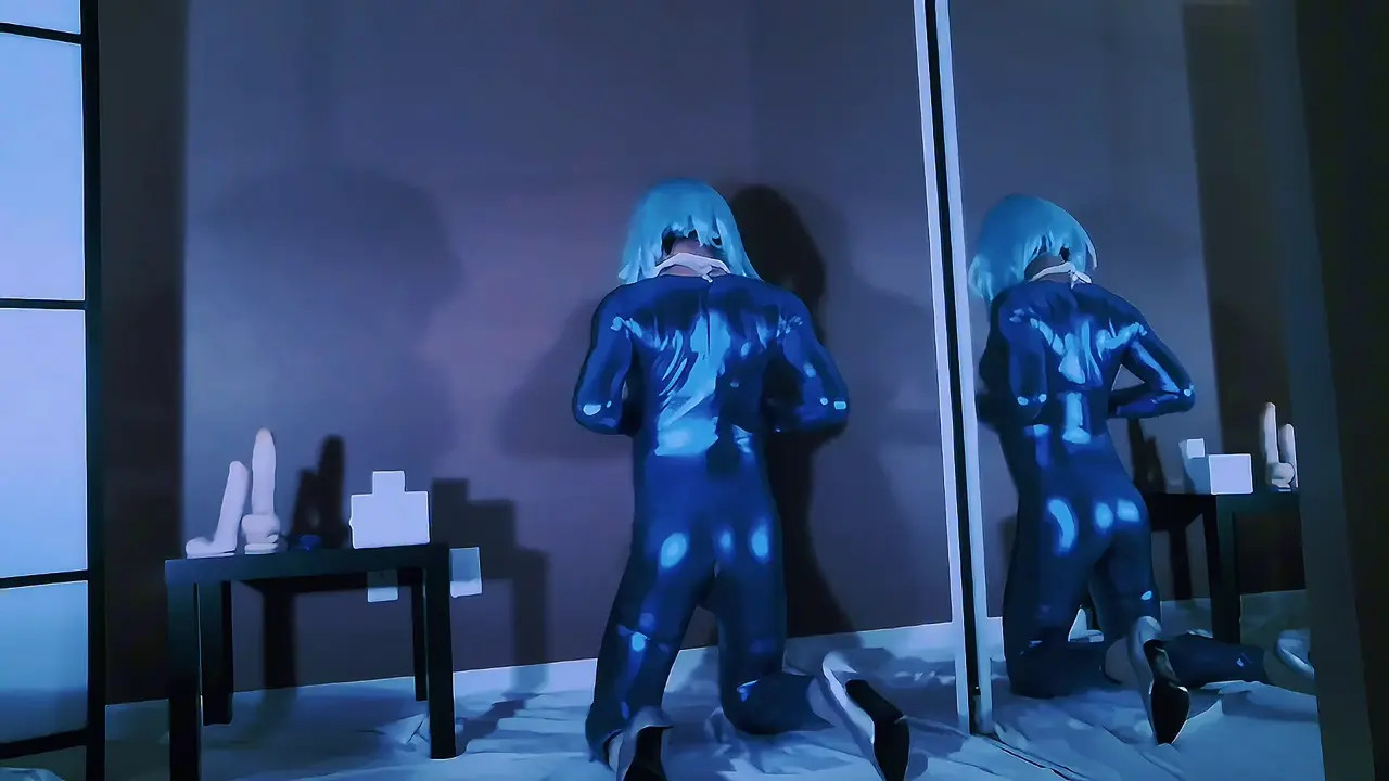 Watch Metallic Blue Bodysuit (enhanced) Shemale Porn Videos | TranSexBig.