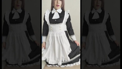 [R18+] Japanese Maid Sissy Masturbation and Cum Cocktail serving