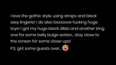 Gothic BDSM straps close-up anal Belly bulge And risky Cumshot