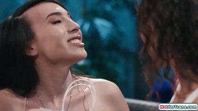 Asian shemale is ready for BIRTHDAY ANAL