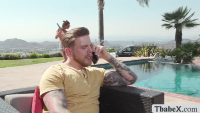 Sizzling sexy pool cleaner anal fucked by boss