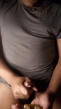 tgirl cums and eats it!
