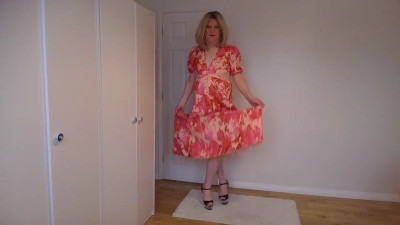Taking off my red summer dress for you