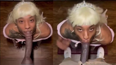 Sissy Amber Alexis - Blowjob Therapy Session Sucking a Dildo