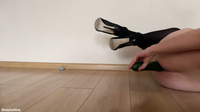 SissyJustina - Hardcore solo fucking ending with Sissygasm