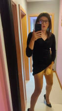 Miczi on beige stockings cums