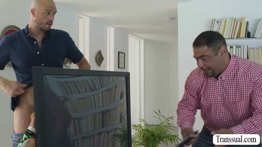 Watch Stepdad doesnt know im sucking neighbors cock Shemale Porn Videos | TranSexBig.